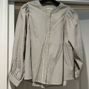 Entro black and White Striped Blouse